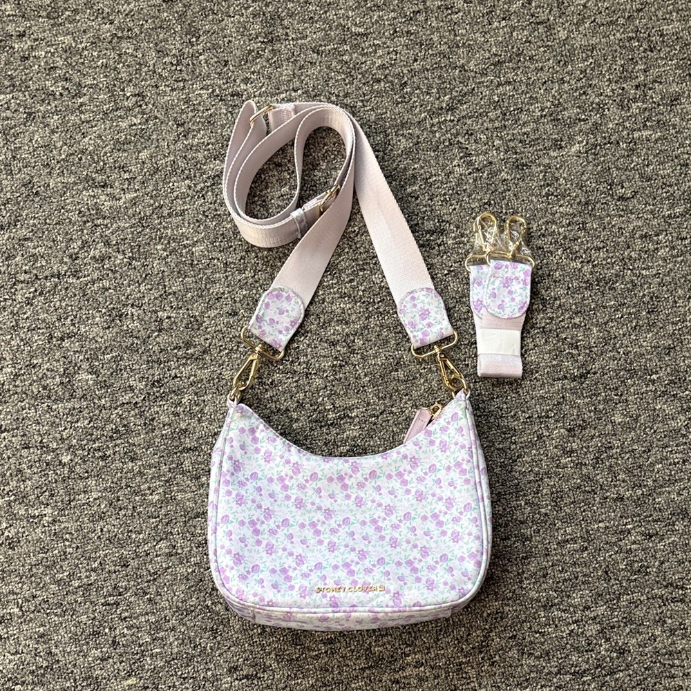 Stoney Clover Lilac Floral Crossbody Bag with Strap